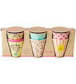 Rice Kopper - Melamin - 6 stk. - 250 ml - Pink/Funky Prints Rice Kopper - Melamin - 6 stk. - 250 ml - Pink/Funky Prints