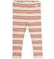 Petit Piao Leggings - Rib - Modal - Chili Pepper Multi Stripe Petit Piao Leggings - Rib - Modal - Chili Pepper Multi Stripe