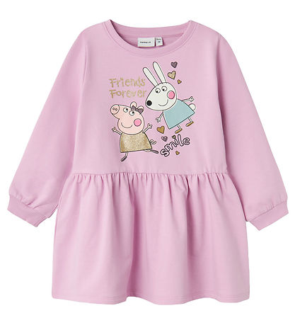 Name It Kjole - NmfAmira - Peppa Pig - Pastel Lavender m. Glimme Name It Kjole - NmfAmira - Peppa Pig - Pastel Lavender m. Glimme
