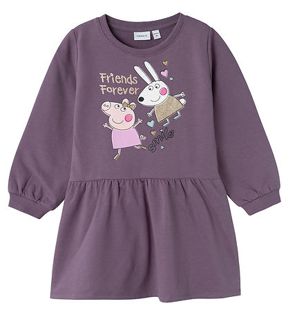 Name It Kjole - NmfAmira - Peppa Pig - Arctic Dusk m. Glimmer Name It Kjole - NmfAmira - Peppa Pig - Arctic Dusk m. Glimmer