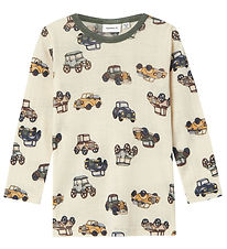 Name It Bluse - Uld - Noos - NmmWang - Snow White m. Biler Name It Bluse - Uld - Noos - NmmWang - Snow White m. Biler