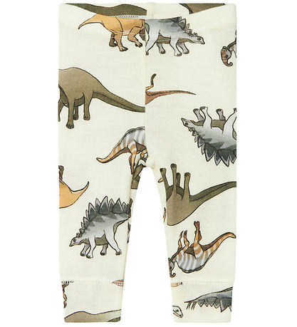Name It Leggings - Uld - NbmWillitus - Snow White m. Dinosaurer Name It Leggings - Uld - NbmWillitus - Snow White m. Dinosaurer