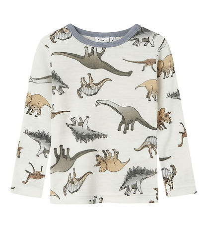 Name It Bluse - Uld - Noos - NmmWillitus - Snow White m. Dinoer Name It Bluse - Uld - Noos - NmmWillitus - Snow White m. Dinoer