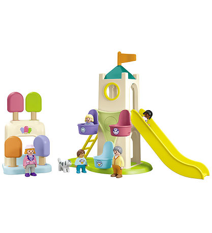 Playmobil Junior - Oplevelsestårn Med Isbod - 71703 - 18 Dele