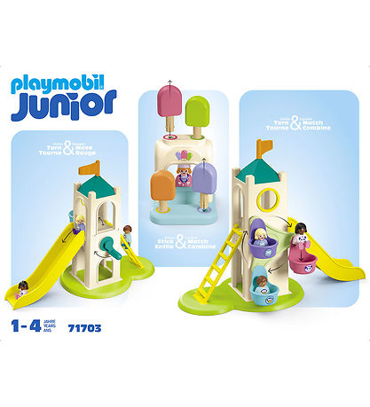 Playmobil Junior - Oplevelsestårn Med Isbod - 71703 - 18 Dele