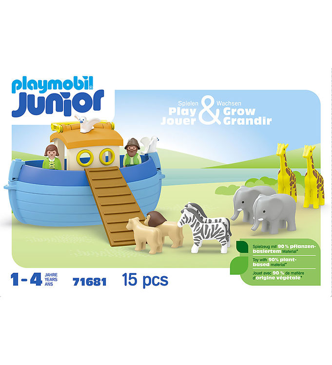 Playmobil Junior - My Take Along Noah's Ark - 71681 - 15 Dele