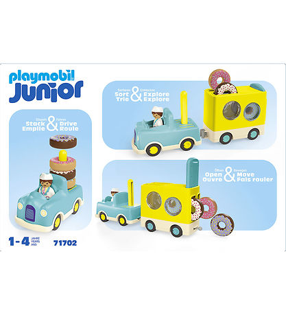 Playmobil Junior - Skør Donut Truck - 71702 - 7 Dele