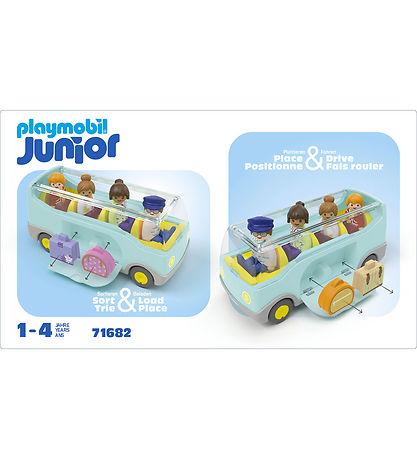Playmobil Junior - Airport Shuttle Bus - 71682 - 9 Dele Playmobil Junior - Airport Shuttle Bus - 71682 - 9 Dele
