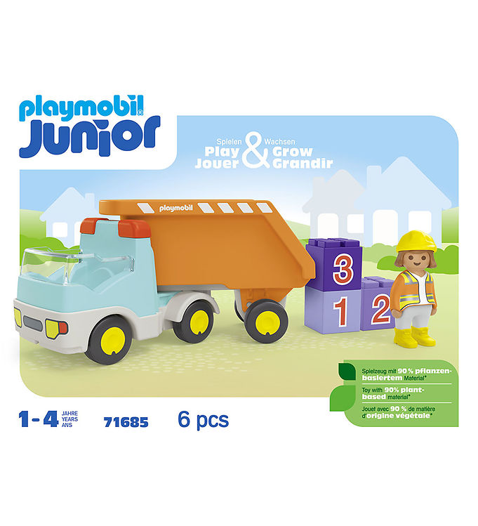 Playmobil Junior - Dump Truck - 71685 - 6 Dele