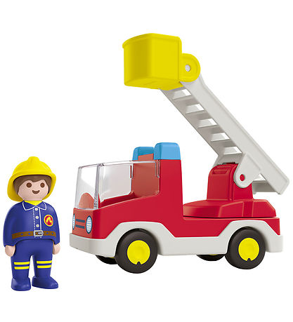 Playmobil Junior - Brandbil Med Stige - 71683 - 2 Dele