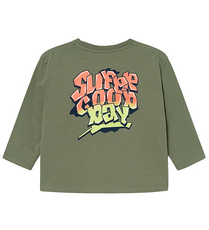 Name It Bluse - NmmNoel - Deep Lichen Green m. Graffiti Name It Bluse - NmmNoel - Deep Lichen Green m. Graffiti