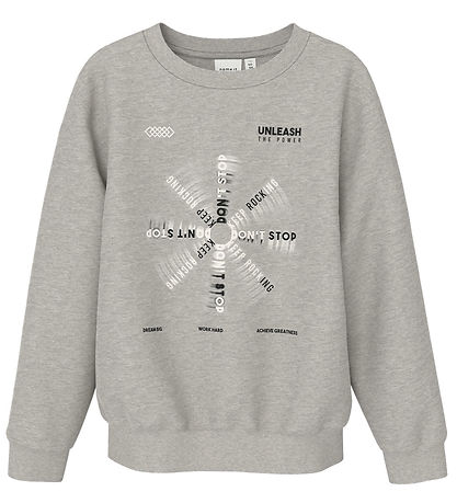 Name It Sweatshirt - NkmNonen - Grey Melange Name It Sweatshirt - NkmNonen - Grey Melange