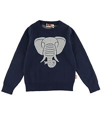 DYR-Cph Bluse - Dyractic Cotton Sweater - Dk Navy Elefant DYR-Cph Bluse - Dyractic Cotton Sweater - Dk Navy Elefant