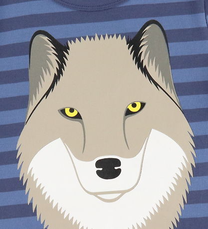 DYR-Cph Bluse - Dyrroar AOP/Strib - Cold Blue/Grey Marine Ulv