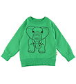 DYR-Cph Sweatshirt - Dyrbellow - Green Outline Elefant
