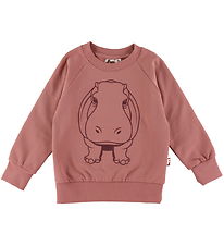 DYR-Cph Sweatshirt - Animal Bellow - Antique Rose Outline Hippo