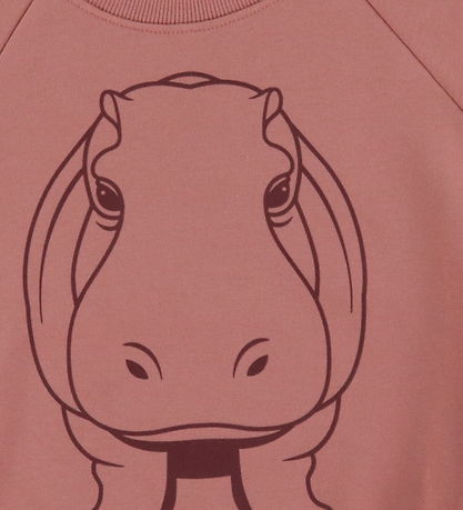 DYR-Cph Sweatshirt - Dyrbellow - Antique Rose Outline Flodhest DYR-Cph Sweatshirt - Dyrbellow - Antique Rose Outline Flodhest