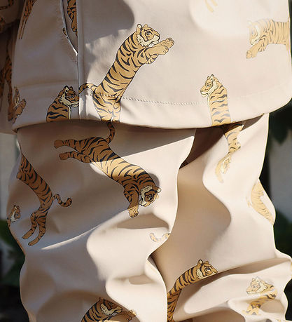 Konges Sløjd Regntøj m. Seler - Fleecefor - PU - Tiger Konges Sløjd Regntøj m. Seler - Fleecefor - PU - Tiger