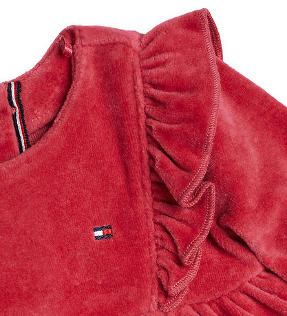 Tommy Hilfiger Kjole - Velour - Heritage Pink