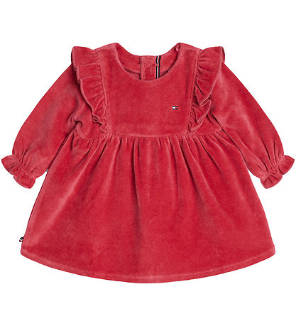 Tommy Hilfiger Kjole - Velour - Heritage Pink