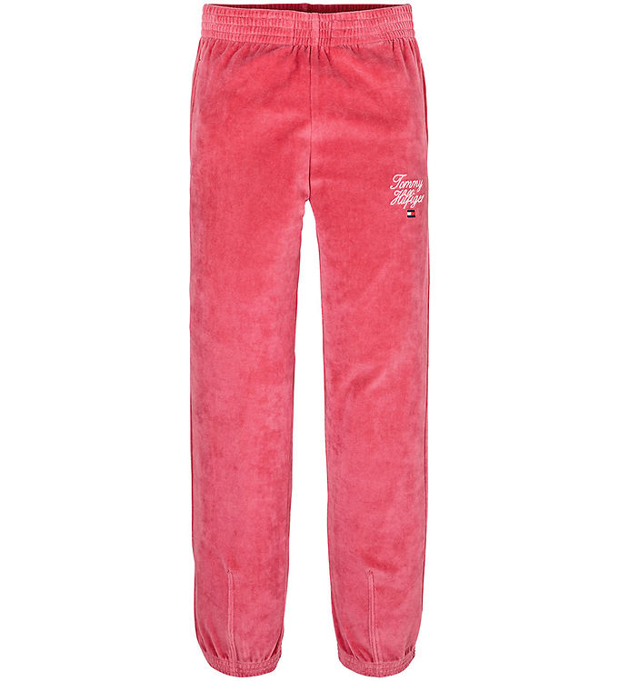 Tommy Hilfiger Velourbukser - Script - Heritage Pink