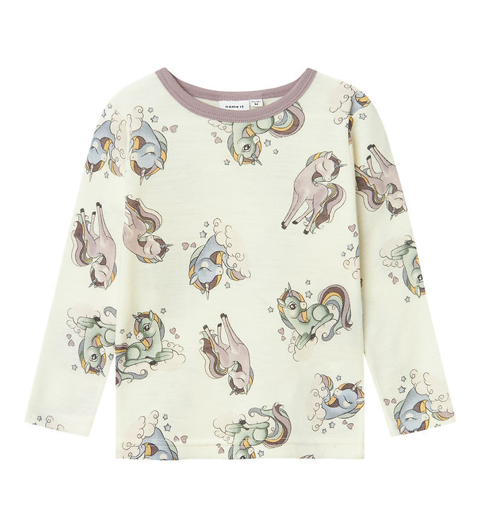 Name It Bluse - Uld - Noos - NmfWillitus - Snow White m. Enhjørn