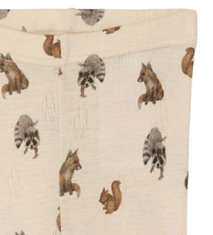 Lil' Atelier Leggings - Ull/Modal - NmnNimo - Sandshell