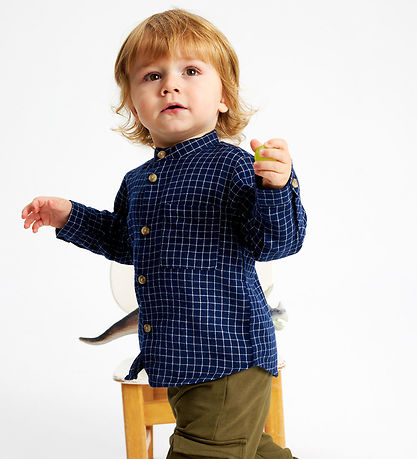 The New Skjorte - TnsLoke - Navy Blazer Check