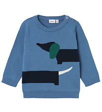 Name It Bluse - Strik - NbmKavin - Coronet Blue Name It Bluse - Strik - NbmKavin - Coronet Blue