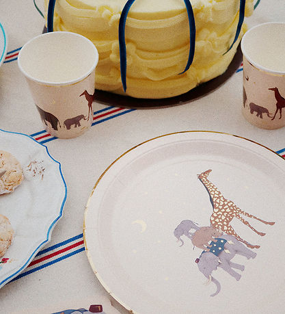 Konges Sløjd Fødselsdagssæt til 8 Personer - 49 Dele - Safari Konges Sløjd Fødselsdagssæt til 8 Personer - 49 Dele - Safari