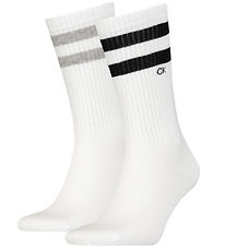 Calvin Klein Strømper - 2-pak - Hvid Calvin Klein Strømper - 2-pak - Hvid