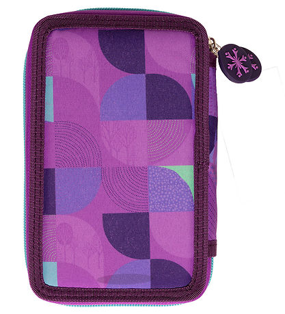 Frozen Pencil Case w. Contents - Filled Double Decker - Purple