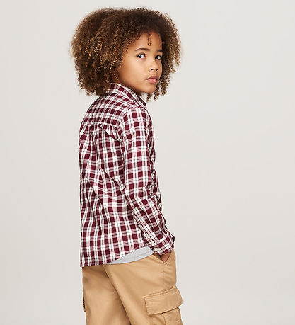 Tommy Hilfiger Skjorte - Small Check Regular - Rouge Buffalo Che
