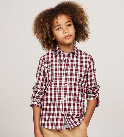 Tommy Hilfiger Skjorte - Small Check Regular - Rouge Buffalo Che