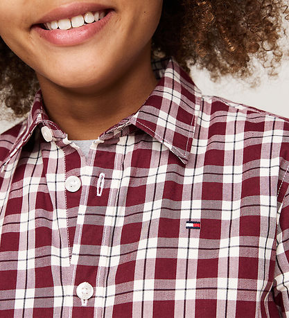 Tommy Hilfiger Skjorte - Small Check Regular - Rouge Buffalo Che