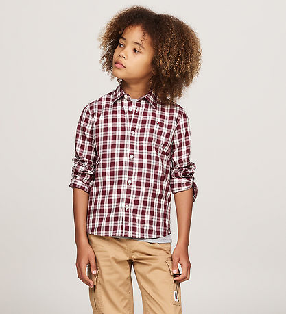 Tommy Hilfiger Skjorte - Small Check Regular - Rouge Buffalo Che