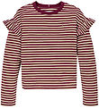 Tommy Hilfiger Bluse - Stripe - Deep Rouge Stripe Tommy Hilfiger Bluse - Stripe - Deep Rouge Stripe