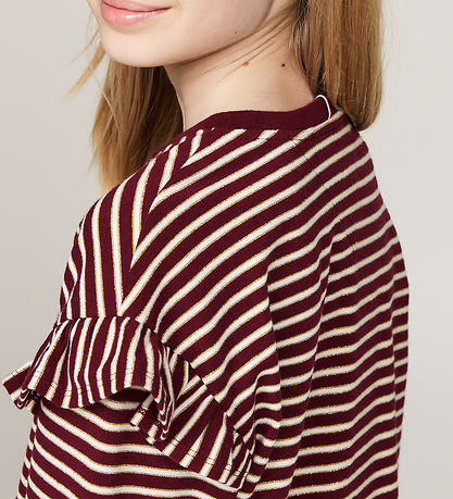 Tommy Hilfiger Bluse - Stripe - Deep Rouge Stripe Tommy Hilfiger Bluse - Stripe - Deep Rouge Stripe