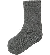 Name It Strømper - Uld/Bomuld - NmmWaksi - Dark Grey Melange Name It Strømper - Uld/Bomuld - NmmWaksi - Dark Grey Melange
