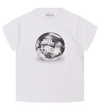Hound T-shirt - Cropped - Hvid m. Diskokugle Hound T-shirt - Cropped - Hvid m. Diskokugle