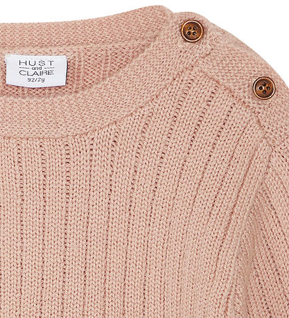 Hust and Claire Bluse - Strik - Uld - Pil - Rose Cloud Hust and Claire Bluse - Strik - Uld - Pil - Rose Cloud
