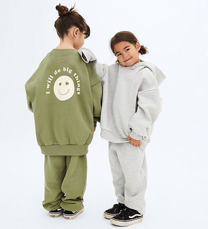 Wheat Sweatpants - Kasai - Grey Melange Wheat Sweatpants - Kasai - Grey Melange