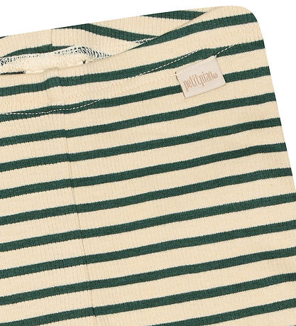 Petit Piao Leggings - Rib - Modal - Emerald green/dark Off White Petit Piao Leggings - Rib - Modal - Emerald green/dark Off White