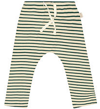Petit Piao Bukser - Rib - Modal - Emeralda Green/Dark Off White Petit Piao Bukser - Rib - Modal - Emeralda Green/Dark Off White