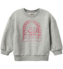 Sofie Schnoor Sweatshirt - Grey Melange m. Print Sofie Schnoor Sweatshirt - Grey Melange m. Print