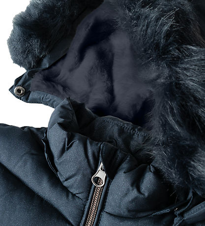 Name It Dynejakke - NmfMerethe - Glitter - Dark Saphhire