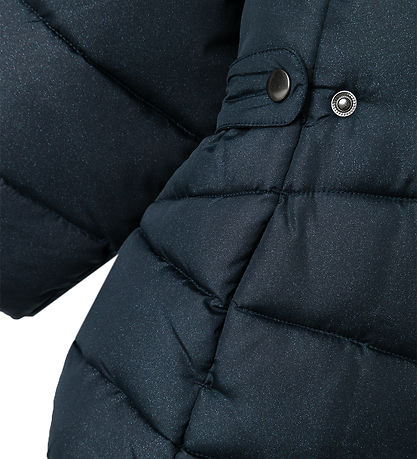 Name It Dynejakke - NmfMerethe - Glitter - Dark Saphhire