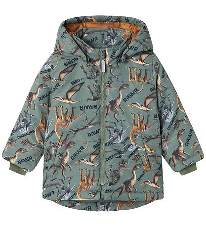 Name It Dynejakke - NmmMax - Agave Green/Rawr Dino Name It Dynejakke - NmmMax - Agave Green/Rawr Dino