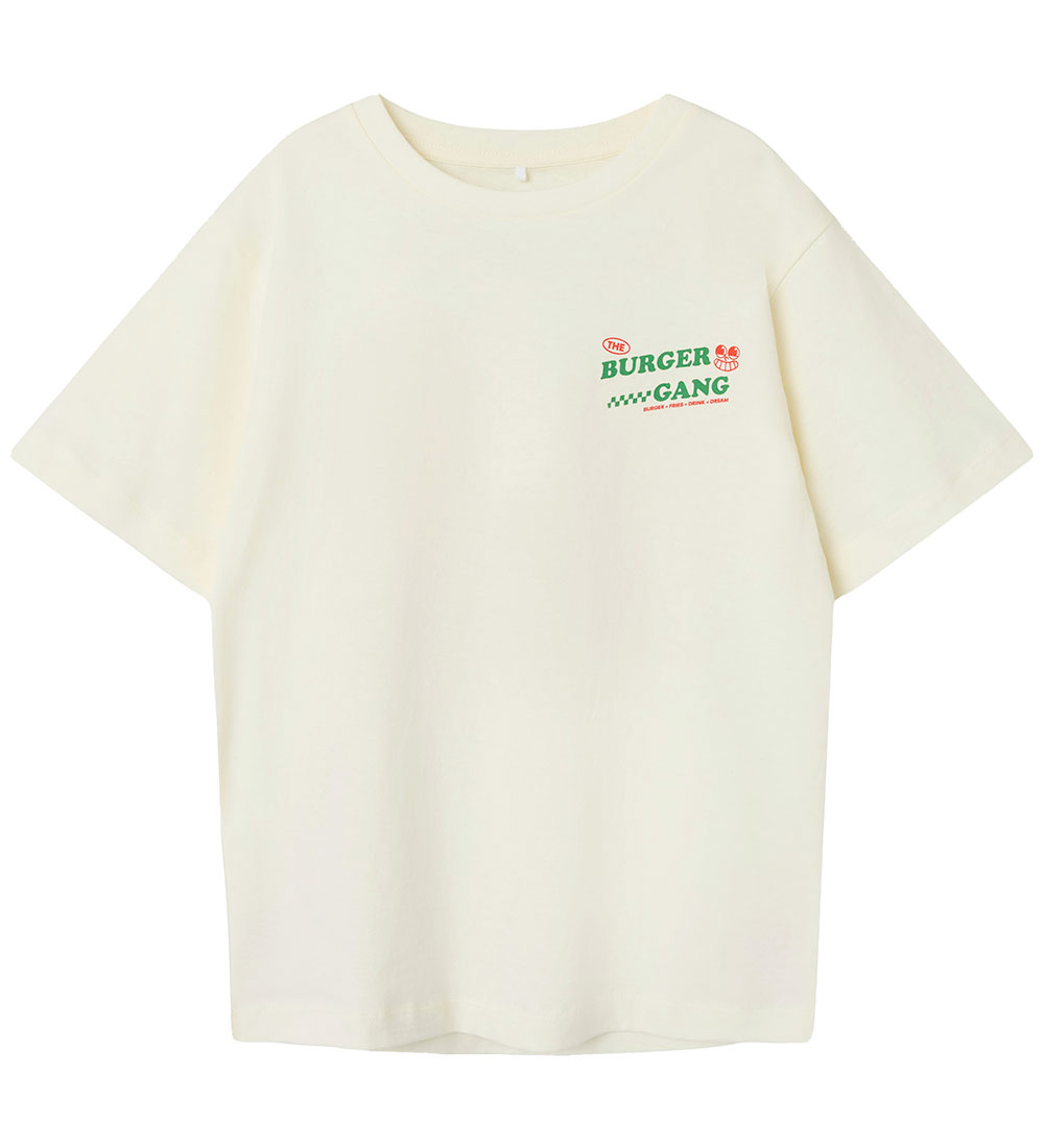 Name It T-Shirt - NkmOveryn - Cloud Tänzer/Burger - Name It - 6 Jahre (116) - T-Shirts