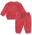 Tommy Hilfiger Sæt - Bluse/Bukser - Velour - Heritage Pink Tommy Hilfiger Sæt - Bluse/Bukser - Velour - Heritage Pink